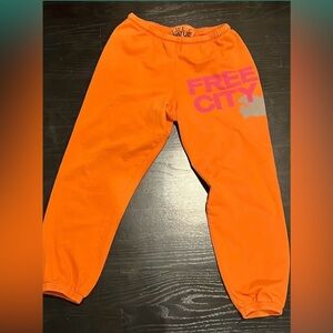 freecity Vibrant Orange Joggers Size Small